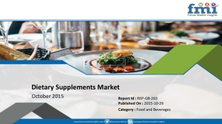 A New Future Market Insights Study Analyses Growth of Dietary Supplements Market in Light of the Global Corona Virus Out