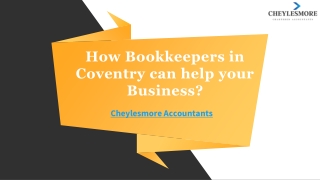 How Bookkeepers in Coventry can help your Business?