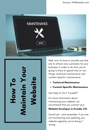 How To Maintain Your Website