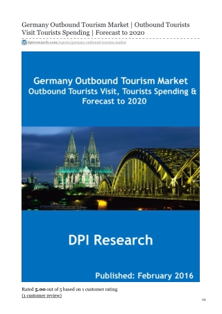 Massive Growth of Germany Outbound Tourism Market | Spending | Forecast