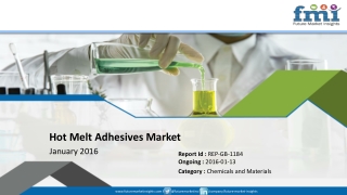 Future Market Insights Presents Hot Melt Adhesives Market Growth Projections Based on COVID-19 Impact