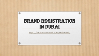 Brand registration in Dubai