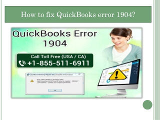 QuickBooks error 1904