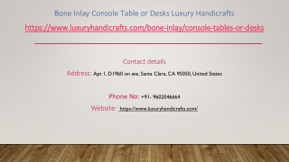 bone inlay console table or Desks