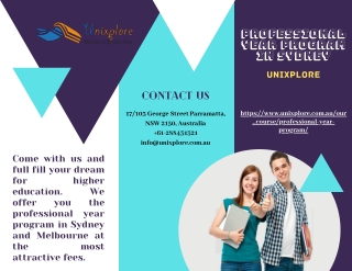 Know About The Professional Year Program In Sydney