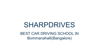 Best Driving School in Bommanahalli(Bangalore)