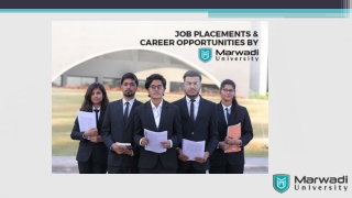 Best Job Placements Opportunities by Marwadi University.