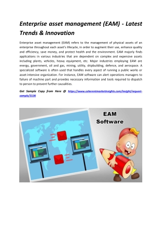Enterprise asset management (EAM) - Latest Trends & Innovation