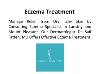 Eczema Specialist In Lansing and Mt. Pleasant