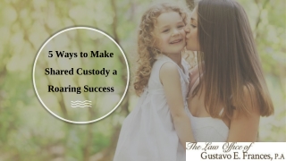 5 Ways to Make Shared Custody a Roaring Success