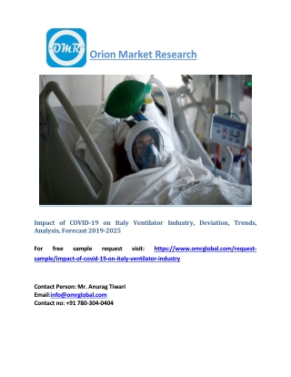 Impact of COVID-19 on Italy Ventilator Industry, Deviation, Trends, Analysis, Forecast 2019-2025