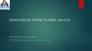 Mannubhai Water Purifier Service