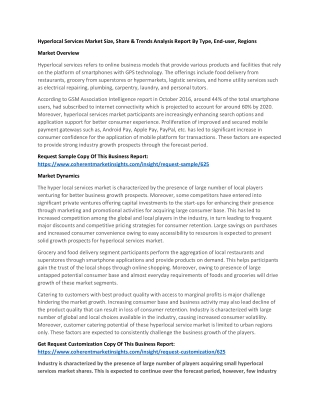 Hyperlocal Services Market Size, Share & Trends Analysis Report By Type, End-user, Regions