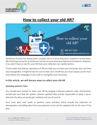 How to collect your old AR?
