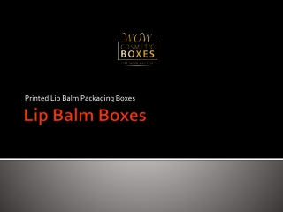 Lip Balm Box