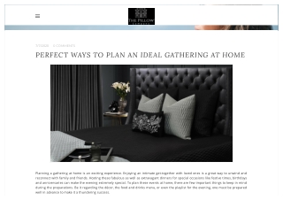 Perfect Ways To Plan An Ideal Gathering At Home