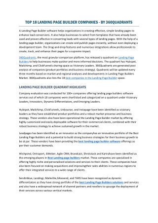 TOP 18 LANDING PAGE BUILDER COMPANIES
