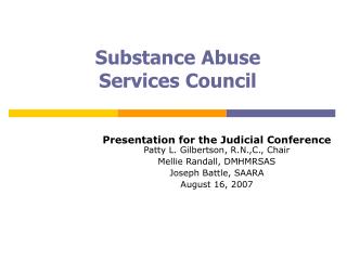 Substance Abuse Services Council