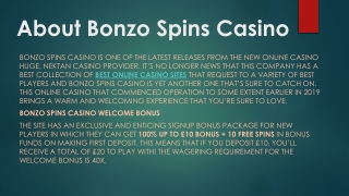 Bonzo Spins - Best New Online Casino Slots Games Site UK