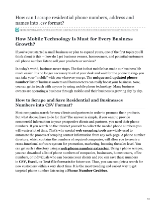 How can I scrape residential phone numbers address and names into csv format?