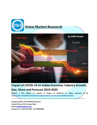 Impact of COVID-19 on Indian Economy Trends, Size, Competitive Analysis and Forecast - 2019-2025