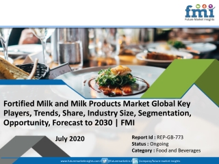 Fortified Milk and Milk Products Market Growth Opportunities and Business Statistics by 2030 | FMI Report