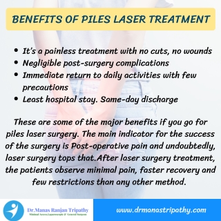 Benefits of Piles Laser Treatment | Laser Treatment for Piles in Bangalore | Dr. Manas Tripathy