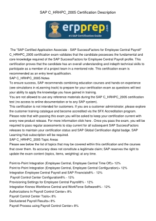 C_HRHPC_2005 PDF