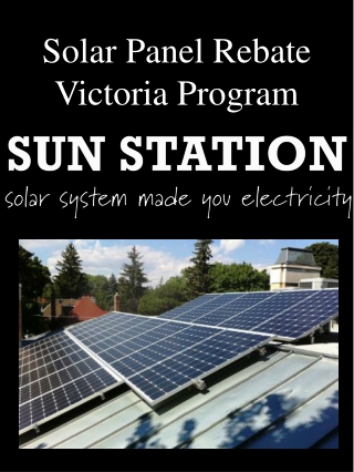 Solar Panel Rebate Victoria Program