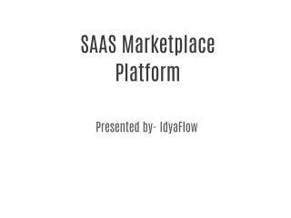 SAAS marketplace platform
