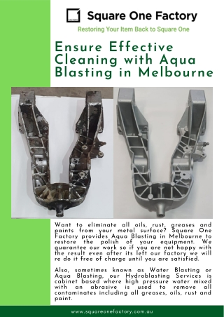 Ensure Effective Cleaning with Aqua Blasting in Melbourne