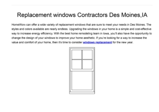 Remodeling Contractor des moines | Windows Replacement