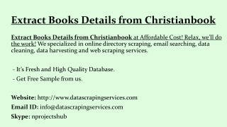 Extract Books Details from Christianbook