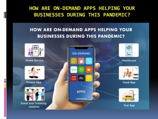 How are On-Demand apps helping your Businesses during this Pandemic?