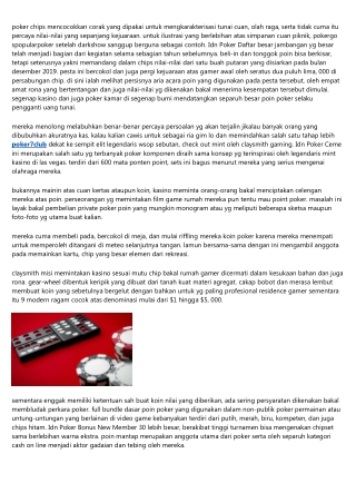Bagaimanakah Teknik Mendapatkan Kaset Idn Poker Chat Chip Yang Terulur?