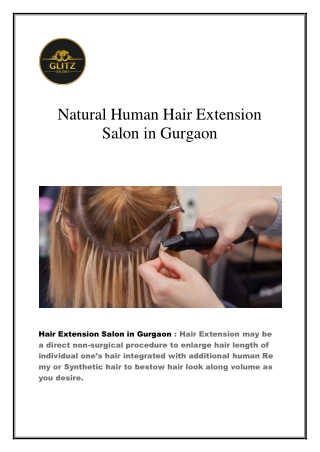 Natural Human Hair Extension Salon in Gurgaon