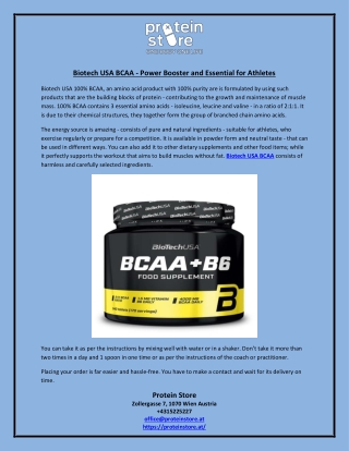 Biotech USA BCAA - Power Booster and Essential for Athletes