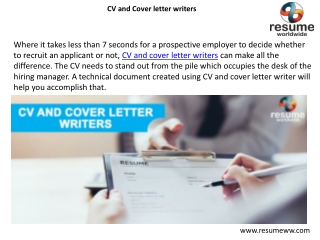 CV and Cover letter writers