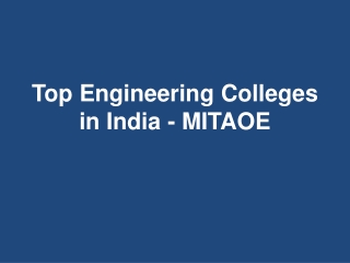 Top Engineering Colleges in India - MITAOE