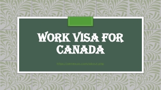 Work Visa for Canada