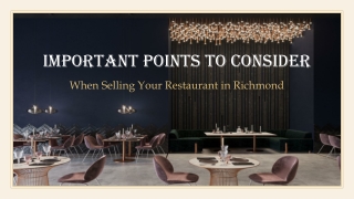 Top Tips for Selling a Restaurant in Richmond