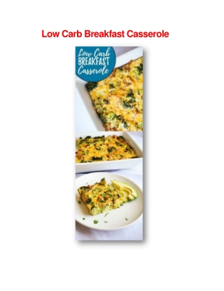 Low Carb Breakfast Casserole