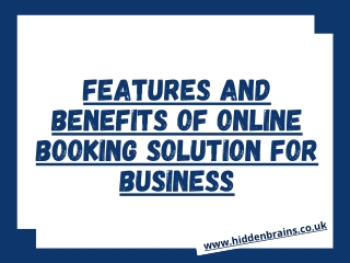 Benefits of Online Booking Solution