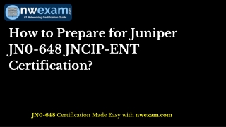 Best Way to Crack Juniper JN0-648 JNCIP-ENT Certification Exam