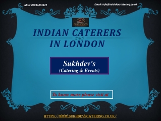 An Amazing Indian Caterers In London