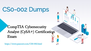 2020 New CompTIA CySA  CS0-002 Dumps