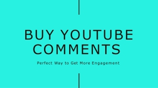 Buy YouTube Comments for More Leads