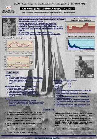 Documented since the XVI Century Codfish represents 40% of the national per capita fish consumption (which is close to