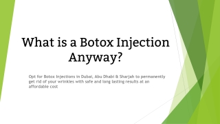 What is a Botox Injection Anyway?
