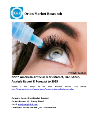 North American Artificial Tears Market Growth, Size, Share, Industry Report and Forecast 2019-2025